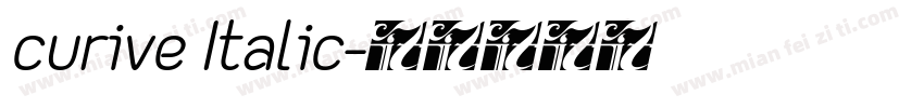 curive Italic字体转换